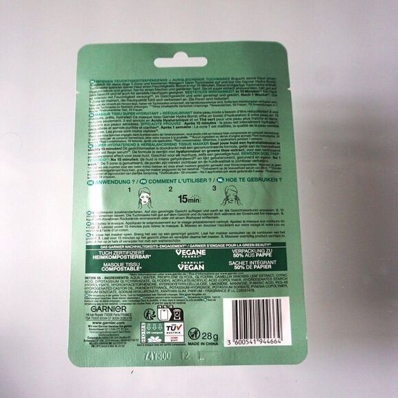 Garnier Skin Active Hydra Bomb Mask Hydrating & Rebalancing Green Tea - Picture 4 of 4